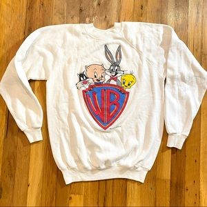 Vintage 80s Warner Brothers Looney Tunes Crewneck Sweatshirt Bugs Bunny Tweety